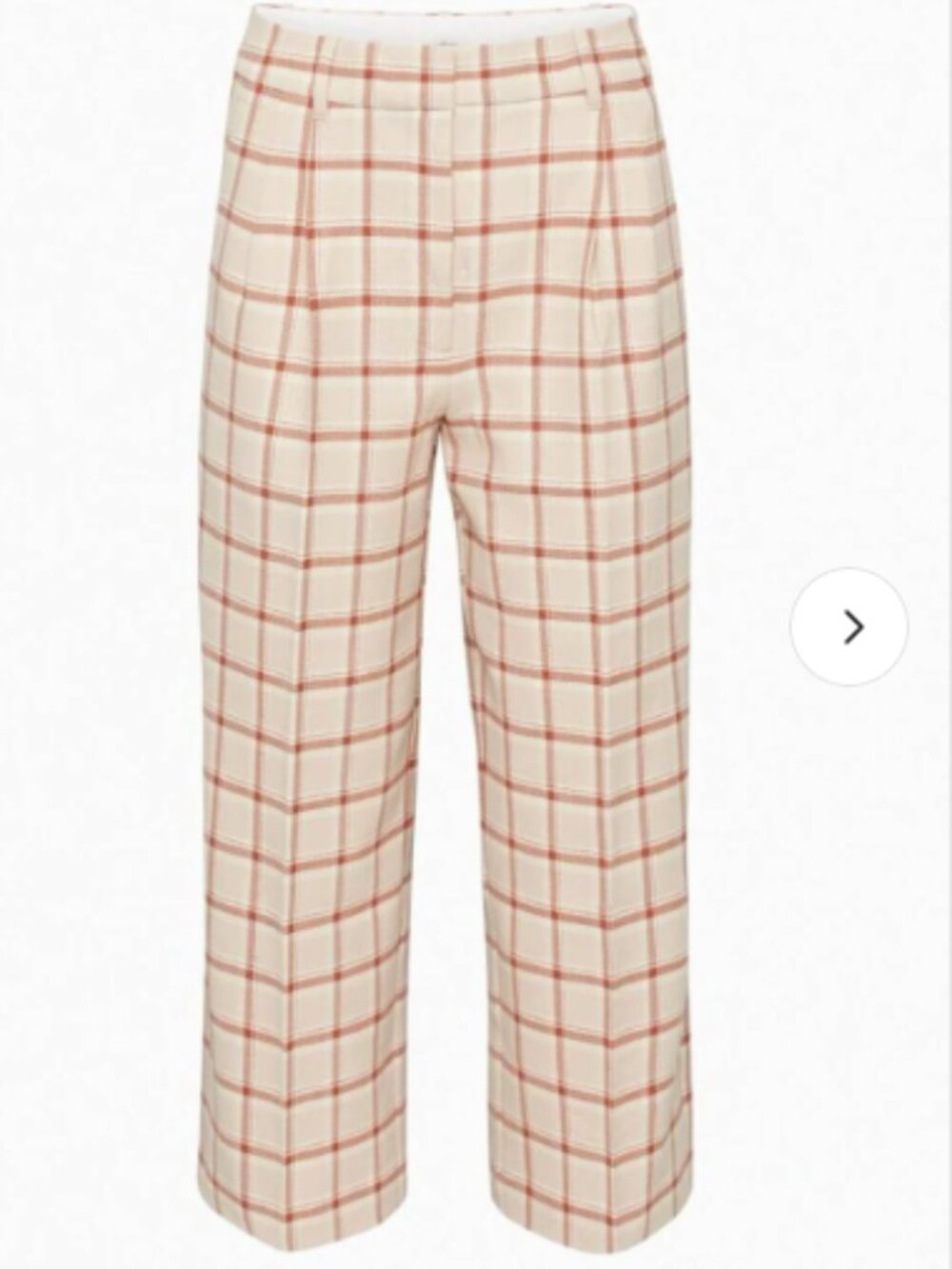 Wilfred Aritzia Wide Leg Plaid/ Check Pants 4 Pleats wool Blend